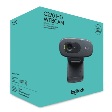Logitech C270 HD Webcam – Dark Grey