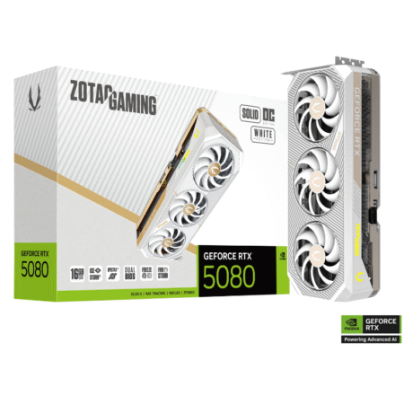 ZOTAC GAMING GeForce RTX 5080 SOLID OC White Edition 16GB GDDR7