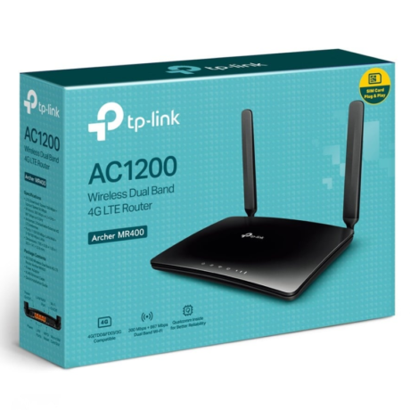 TP‑Link Archer MR400 AC1200 Wireless Dual Band 4G LTE Router